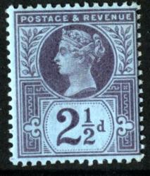 SG201   2½d blue 1887 Jubilee *