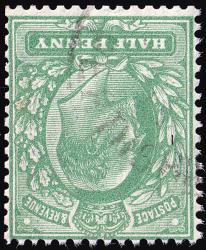 SG267WI ½d Dull Yellow-Green, Wmk Inverted - Fine Used (Cat. £65) (Spec: M3a)