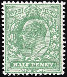 SG268 ½d Dull Green - Unmounted Mint (Cat. £6) - (Spec: M3, ii)