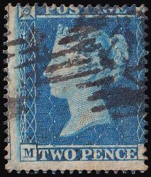 SG27 2d Blue (Plate 5) - Good Used (Cat. £450) - (Spec: F5) (Scott: 15)