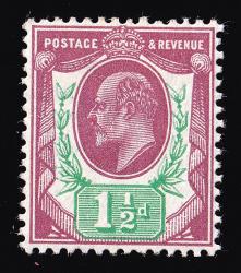 SG287 1½d Reddish Purple & Bright Green - Fine Mounted Mint (Cat. £45) (Spec: M10, i)