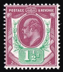 SG287 1½d Reddish Purple & Bright Green - Unmounted Mint (Cat. £95) - (Spec: M10, i)