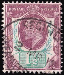 SG288 1½d Dull Purple & Green - Fine Used (Cat. £10) - (Spec: M10, v) (Scott: 129)