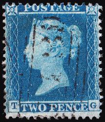 SG34 2d Blue (Plate 5) - Fine Used (Cat. £50) - (Spec: F6) (Scott: 17)