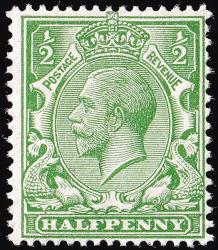SG354 ½d Yellow-Green - Unmounted Mint (Cat. £10) - (Spec: N14, viii)