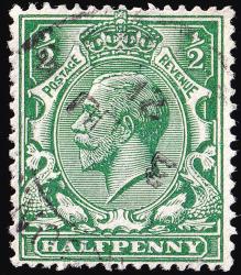 SG356 ½d Blue-Green - Fine Used (Cat. £25) - (Spec: N14, xiv)