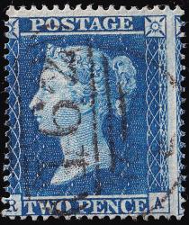 SG36A 2d Blue (Plate 6) - Good Used (Cat. £250) - (Spec: F8) (Scott: 19)