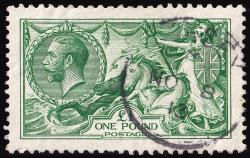 SG403 £1 Green - Fine Used (Cat. £1400) - (Spec: N72, i) (Scott: 176)