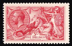 SG410 5/- Pale Carmine - Unmounted Mint (Cat. £1400) - (Spec: N67, iii)