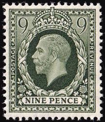 SG447 9d Olive-Green - Unmounted Mint (Cat. £20) (Spec: N60) (Scott: 218)