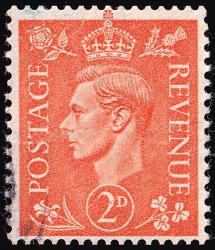 SG488A 2d Pale Orange, Wmk Sideways - Good Perfs - Fine Used (Cat. £20) - (Spec: Q11b) (Scott: 261a)