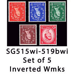 SG515wi-519bwi Set of 5 Tudor Inverted Watermark Wildings