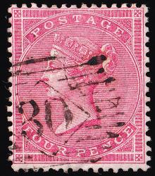 SG66A 4d Rose - Fine Used (Cat. £75) - (Spec: J51, ii) (Scott: 26)