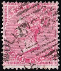 SG66 4d Rose-Carmine - Good Used (Cat. £75) - (Spec: J51, i) (Scott: 26)