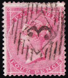 SG66 4d Rose-Carmine - Average Used (Cat. £75) - (Spec: J51, i) (Scott: 26)