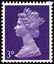SG729 (U8) 3d Violet - SG Listed Flaw (U8d) from coils, Gash on Diadem