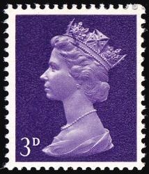 SG729 (U8) 3d Violet - SG Listed Flaw (U8d) from coils, Gash on Diadem