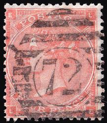 SG80 4d Pale Red - Average Used (Cat. £75) - (Spec: J52, ii)