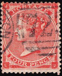 SG80 4d Pale Red - Fine Used (Cat. £75) - (Spec: J52, ii)