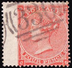 SG80 4d Pale Red - Fine Used (Cat. £75) - (Spec: J52, ii)