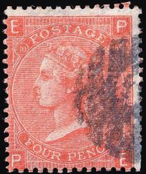 SG93/95 4d Plate 10 - Average Used (Cat. £120) - (Spec: J57) (Scott: 43/43a)