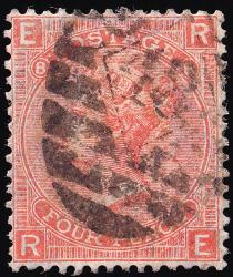 SG93/95 4d Plate 8 - Average Used (Cat. £90) - (Spec: J55) (Scott: 43/43a)