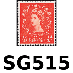 SG515 ½d Orange-Red