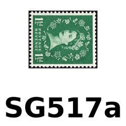 SG 517a 1&frac12;d Wmk sideways