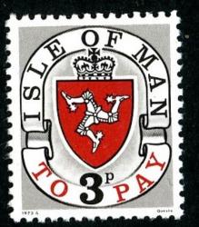 SG: D4 1973 3p grey with letter A