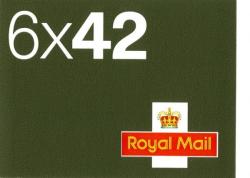 SG: NA1  6x42p 6 airmail stickers