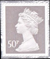 SG U2917 50p grey MPIL 'U' shaped slits with break at bottom only MA10