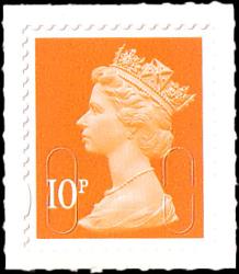 SG U3058 10p Dull Orange, No Overprint, Plain Backing (DLR)