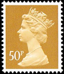 SG X922 50p ochre 2 band