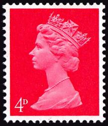 U14 A 4d Bright Vermilion, Centre Band, PVA, Head A (SG733)