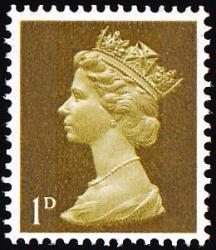 U2 (2) B 1d Yellowish Olive, 2 Bands, PVA, Head B (SG724)