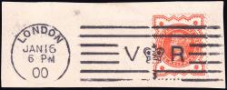 SG197 (K27) ½d Vermilion - Lovely Clear Example of a Bickerdike Machine Cancellation, 16th Jan 1900