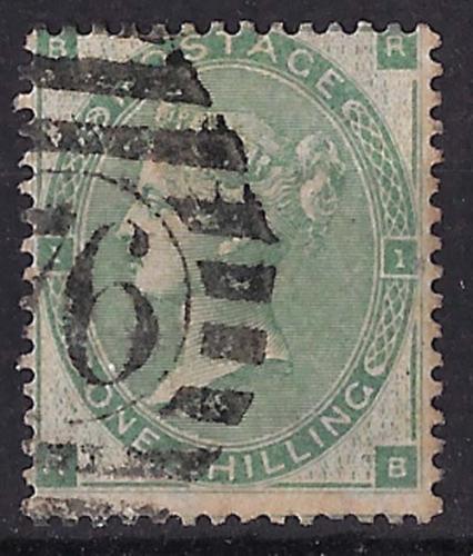 1862 1s sg90 fine used, neat numeral cat £300