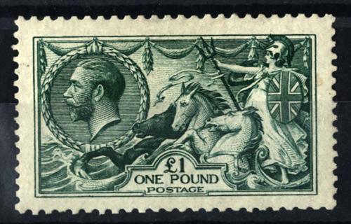 1913 £1 seahorse sg404 fine mint 