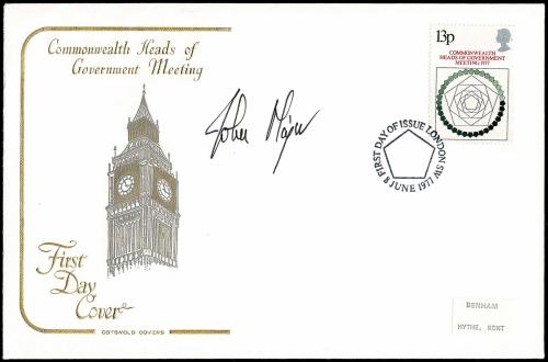 1977 Heads of Government, John Major (Unaddressed & Autographed, Actual Item)