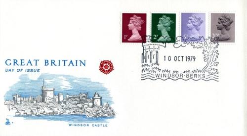 1979 10th October 1p,2p,5p,20p castle only cover