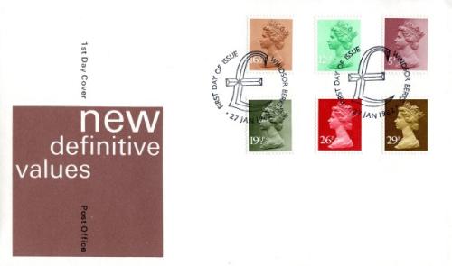 1982 27th January  5p,12&frac12;p,16&frac12;p,19&frac12;p,26p,29p post office cover