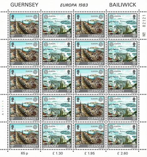 1983 13p Europa Great Works Stamp Sheet