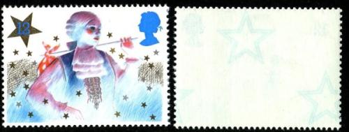 1985 Christmas 12p Underprint (Star on Reverse)