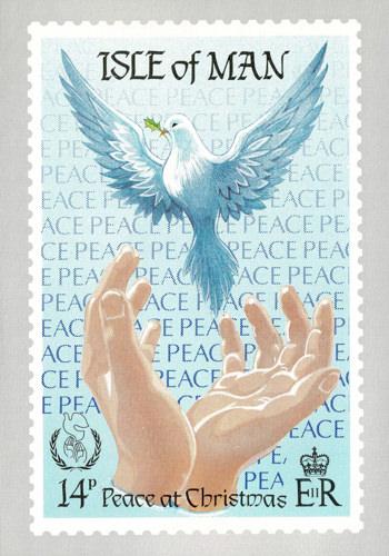 1986 Christmas Card with First Day of Issue Cancellation
