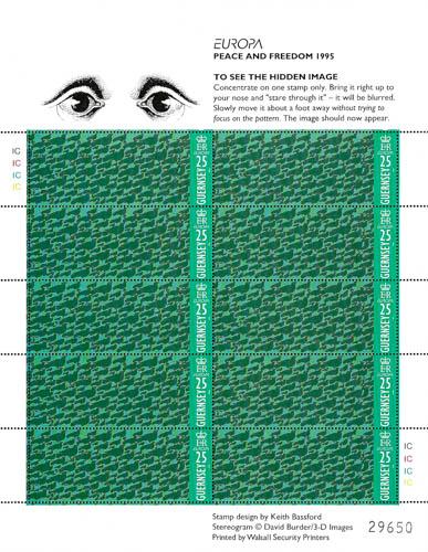 1995 25p Europa Peace Stamp Sheet