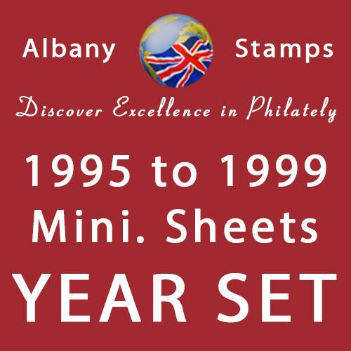1995 to 1999 Set of 6 Alderney Miniature Sheets