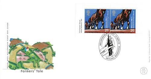 1999 21st September Farmers' Tale Millennium Booklet Pane SG2108a (ACTUAL ITEM)