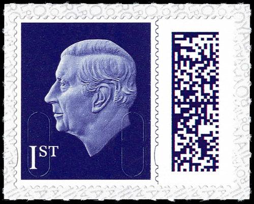 King Charles III Barcoded Definitive 1st Class