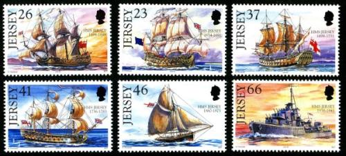 2001 Jersey Naval Connections (1st series), Royal Navy Ships Named "Jersey"