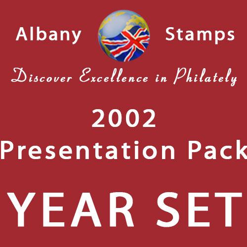 2002 Year Set of 4 Alderney Presentation Packs
